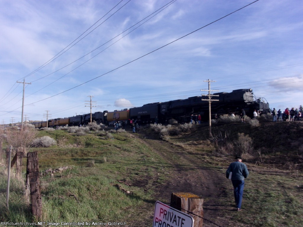 UP 4014, 844 + 8937 at the Yard